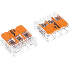 Клемма 3 контактная, многоразовая 0,5-6 кв.мм 2 шт, 221-613 WAGO