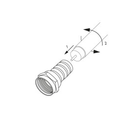 F разъём RG6, антенный разъем на кабель, штекер F (4 шт.)